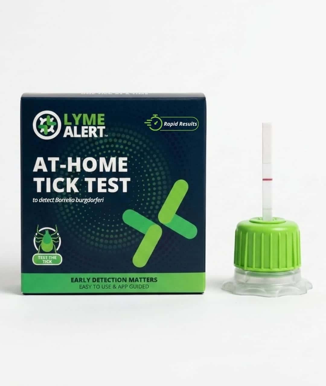 At-home Lyme disease tick test kit for Borrelia burgdorferi detection.